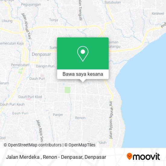 Peta Jalan Merdeka , Renon - Denpasar