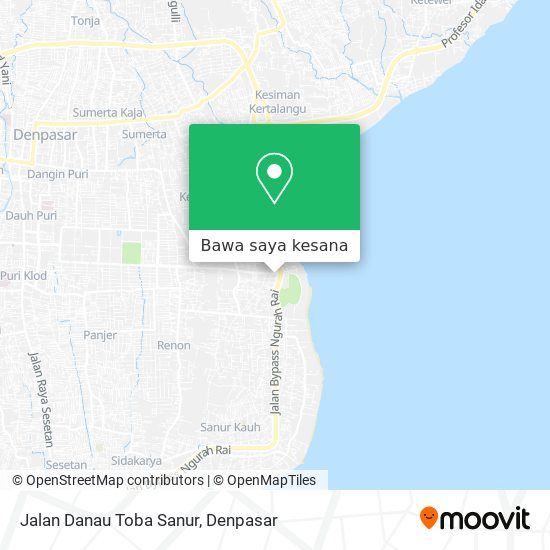 Peta Jalan Danau Toba Sanur