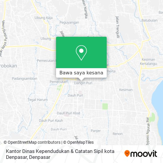 Peta Kantor Dinas Kependudukan & Catatan Sipil kota Denpasar