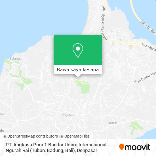 Peta PT. Angkasa Pura 1 Bandar Udara Internasional Ngurah Rai (Tuban, Badung, Bali)