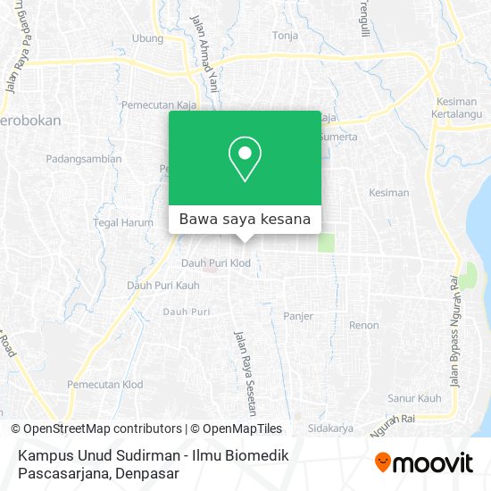 Peta Kampus Unud Sudirman - Ilmu Biomedik Pascasarjana