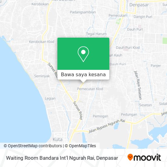 Peta Waiting Room Bandara Int'l Ngurah Rai