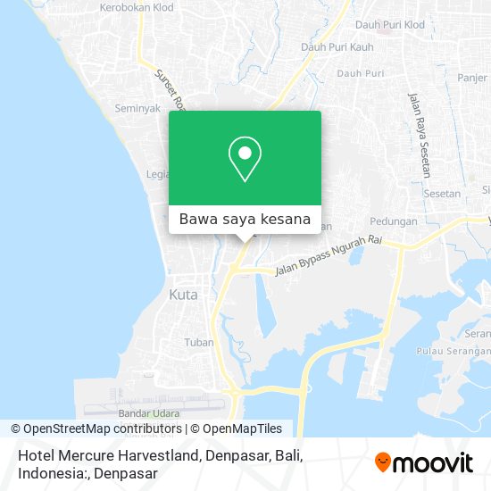 Peta Hotel Mercure Harvestland, Denpasar, Bali, Indonesia: