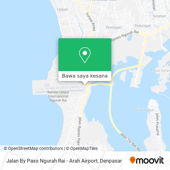 Peta Jalan By Pass Ngurah Rai - Arah Airport