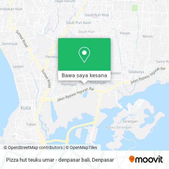 Peta Pizza hut teuku umar - denpasar bali