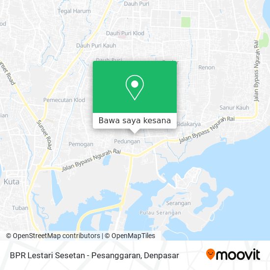 Peta BPR Lestari Sesetan - Pesanggaran