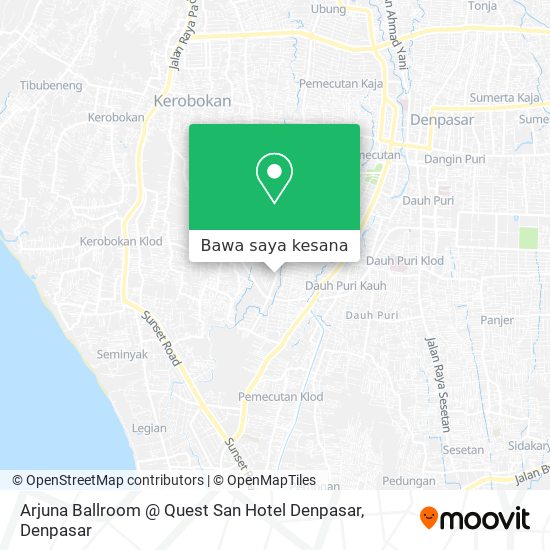 Peta Arjuna Ballroom @ Quest San Hotel Denpasar