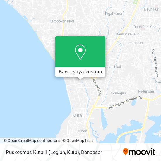 Peta Puskesmas Kuta II (Legian, Kuta)