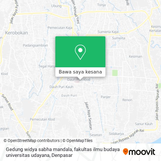 Peta Gedung widya sabha mandala, fakultas ilmu budaya universitas udayana