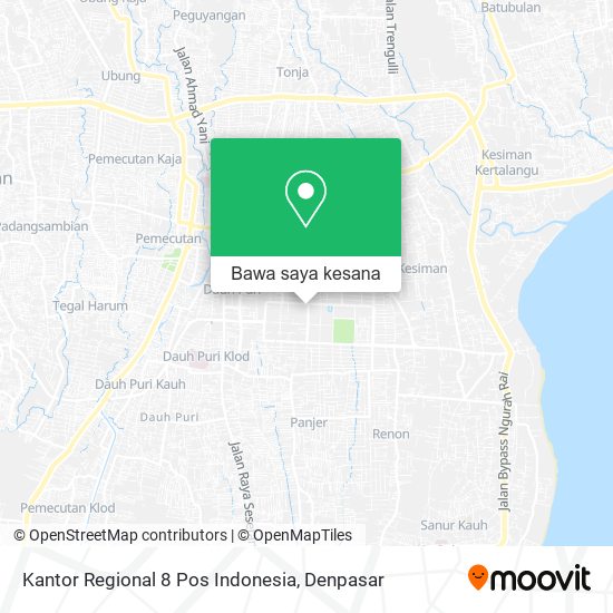 Peta Kantor Regional 8 Pos Indonesia