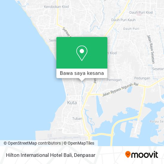 Peta Hilton International Hotel Bali