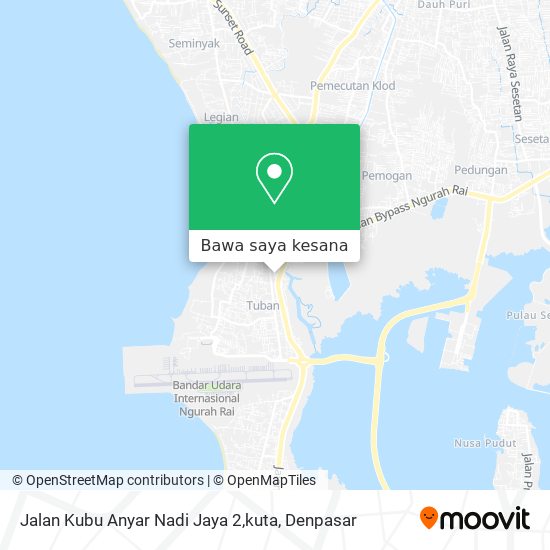 Peta Jalan Kubu Anyar Nadi Jaya 2,kuta