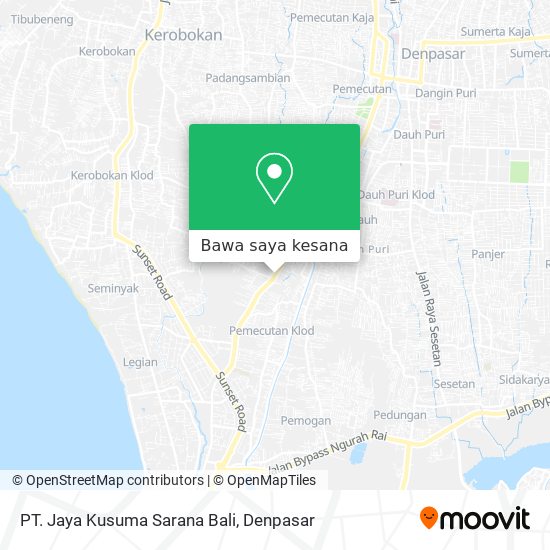Peta PT. Jaya Kusuma Sarana Bali