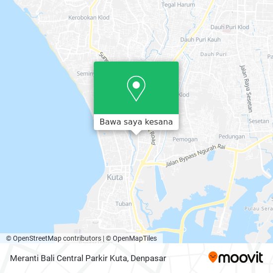 Peta Meranti Bali Central Parkir Kuta