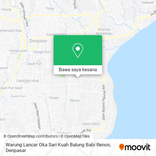 Peta Warung Lancar Oka Sari Kuah Balung Babi Renon