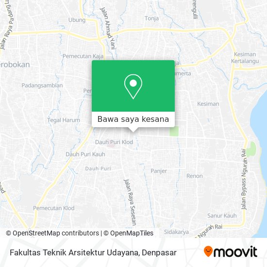 Peta Fakultas Teknik Arsitektur Udayana