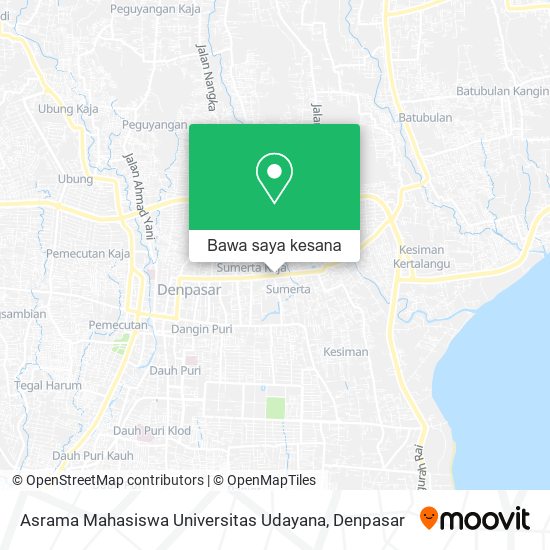 Peta Asrama Mahasiswa Universitas Udayana