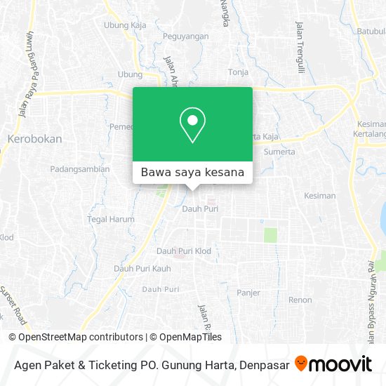 Peta Agen Paket & Ticketing PO. Gunung Harta