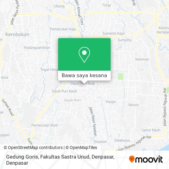 Peta Gedung Goris, Fakultas Sastra Unud, Denpasar
