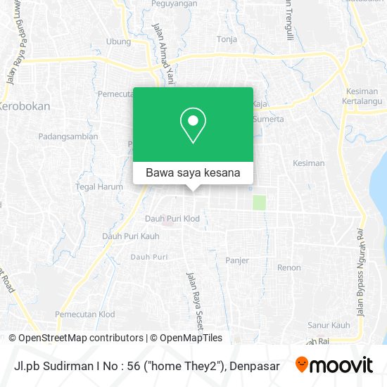 Peta Jl.pb Sudirman I No : 56 ("home They2")