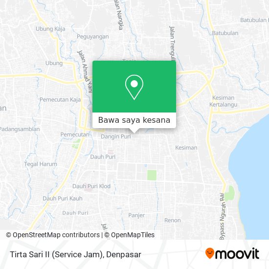 Peta Tirta Sari II (Service Jam)