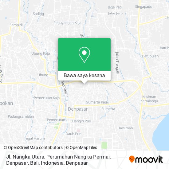 Peta Jl. Nangka Utara, Perumahan Nangka Permai, Denpasar, Bali, Indonesia