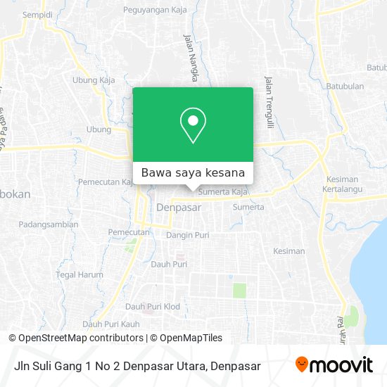 Peta Jln Suli Gang 1 No 2 Denpasar Utara
