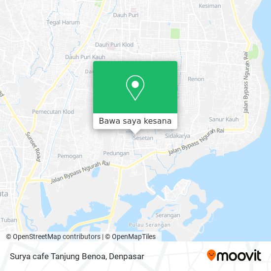 Peta Surya cafe Tanjung Benoa