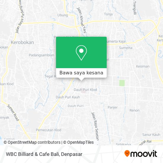 Peta WBC Billiard & Cafe Bali
