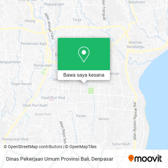 Peta Dinas Pekerjaan Umum Provinsi Bali