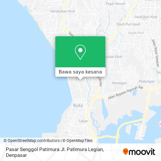Peta Pasar Senggol Patimura Jl. Patimura Legian