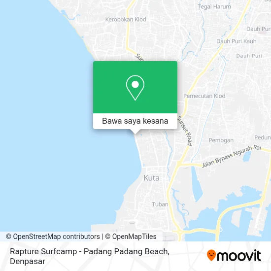 Peta Rapture Surfcamp - Padang Padang Beach