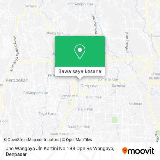 Peta Jne Wangaya Jln Kartini No 198 Dpn Rs Wangaya