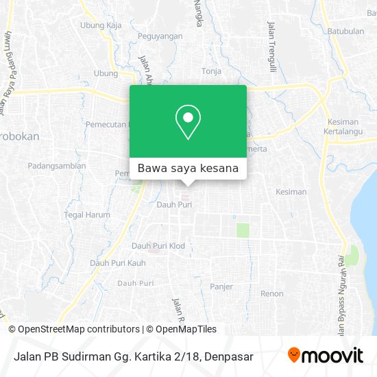 Peta Jalan PB Sudirman Gg. Kartika 2 / 18