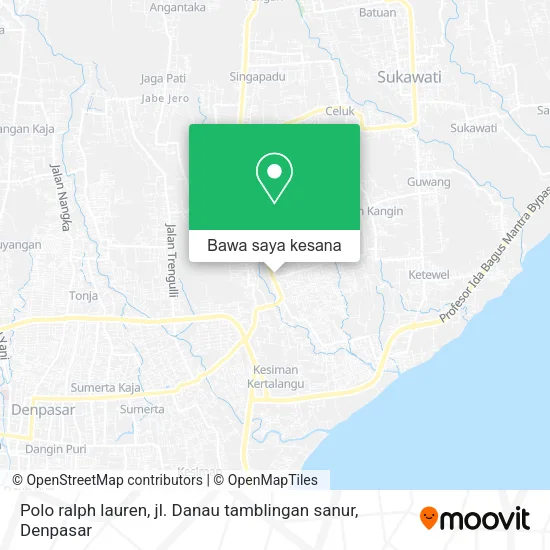 Peta Polo ralph lauren, jl. Danau tamblingan sanur