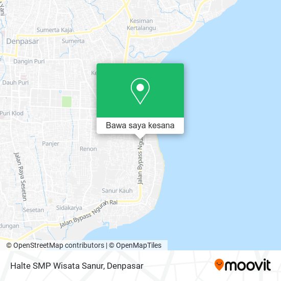 Peta Halte SMP Wisata Sanur