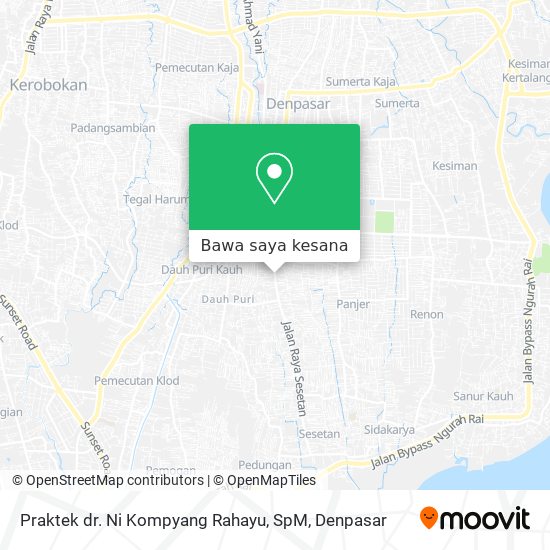 Peta Praktek dr. Ni Kompyang Rahayu, SpM