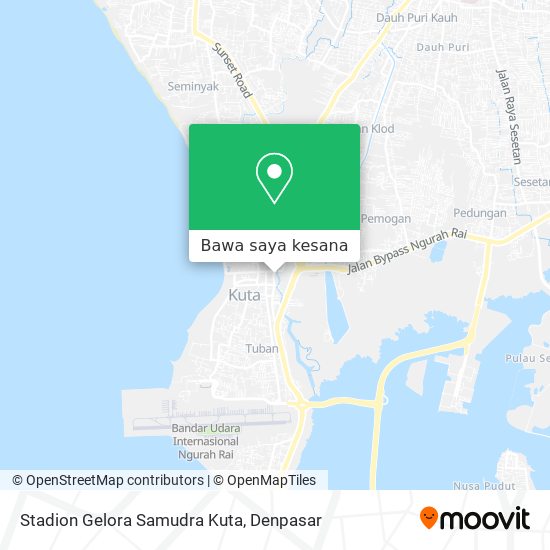 Peta Stadion Gelora Samudra Kuta