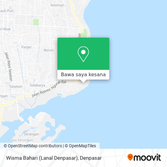 Peta Wisma Bahari (Lanal Denpasar)