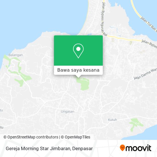 Peta Gereja Morning Star Jimbaran