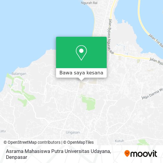 Peta Asrama Mahasiswa Putra Universitas Udayana