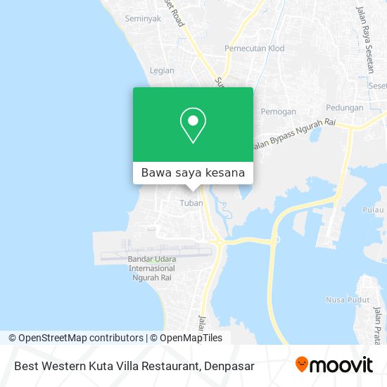 Peta Best Western Kuta Villa Restaurant