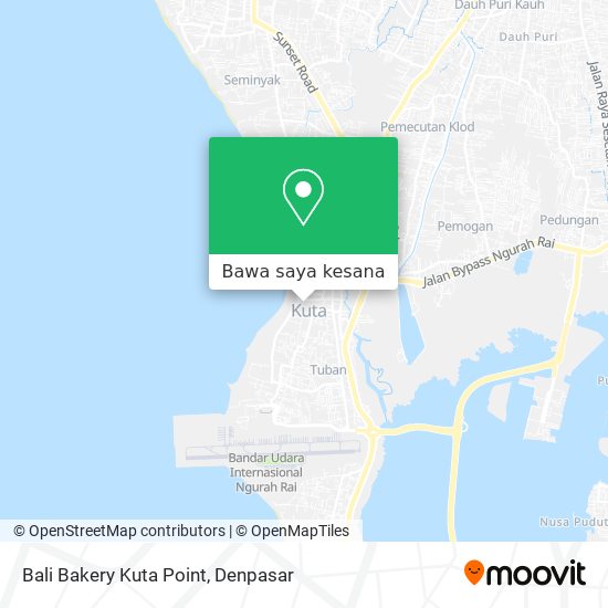 Peta Bali Bakery Kuta Point