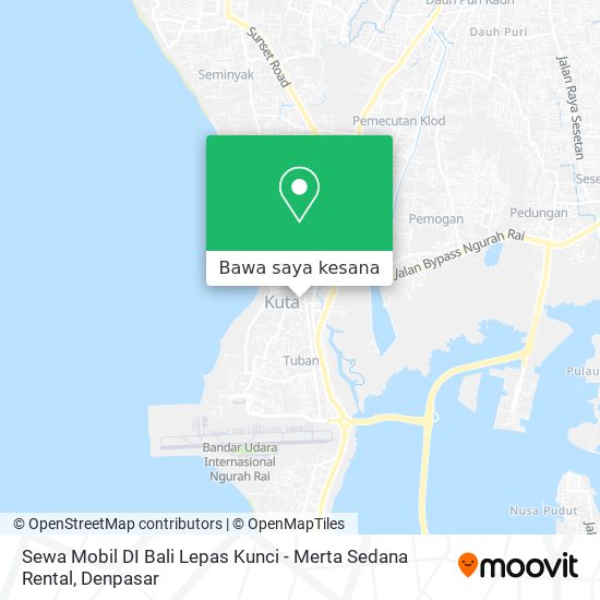 Peta Sewa Mobil DI Bali Lepas Kunci - Merta Sedana Rental
