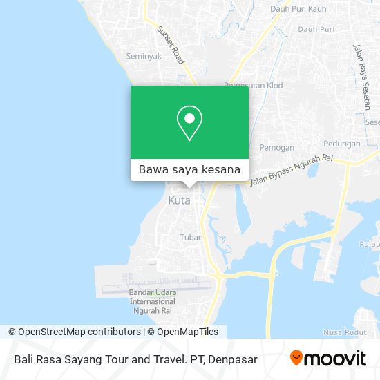 Peta Bali Rasa Sayang Tour and Travel. PT