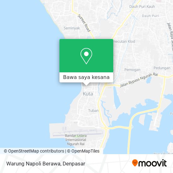 Peta Warung Napoli Berawa