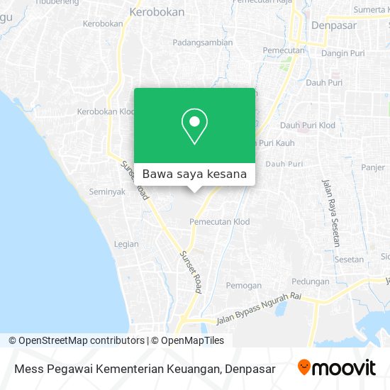 Peta Mess Pegawai Kementerian Keuangan