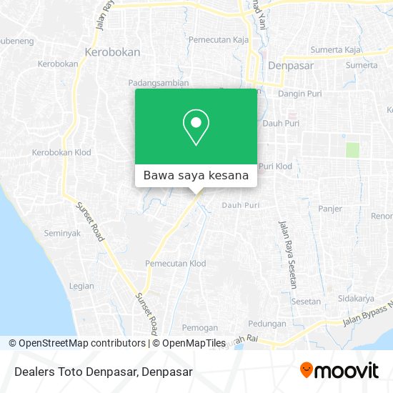 Peta Dealers Toto Denpasar
