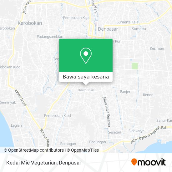 Peta Kedai Mie Vegetarian