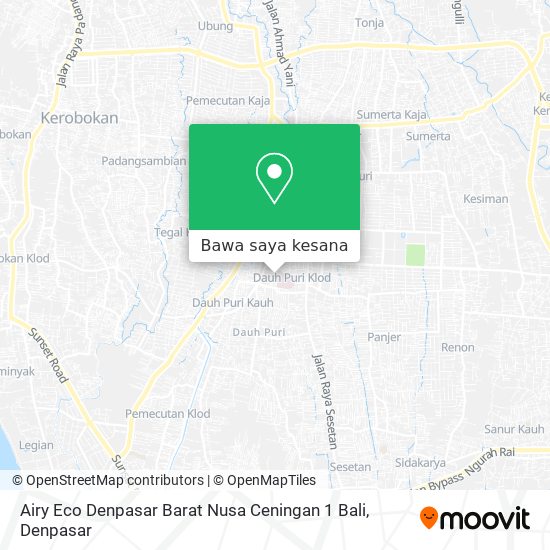 Peta Airy Eco Denpasar Barat Nusa Ceningan 1 Bali